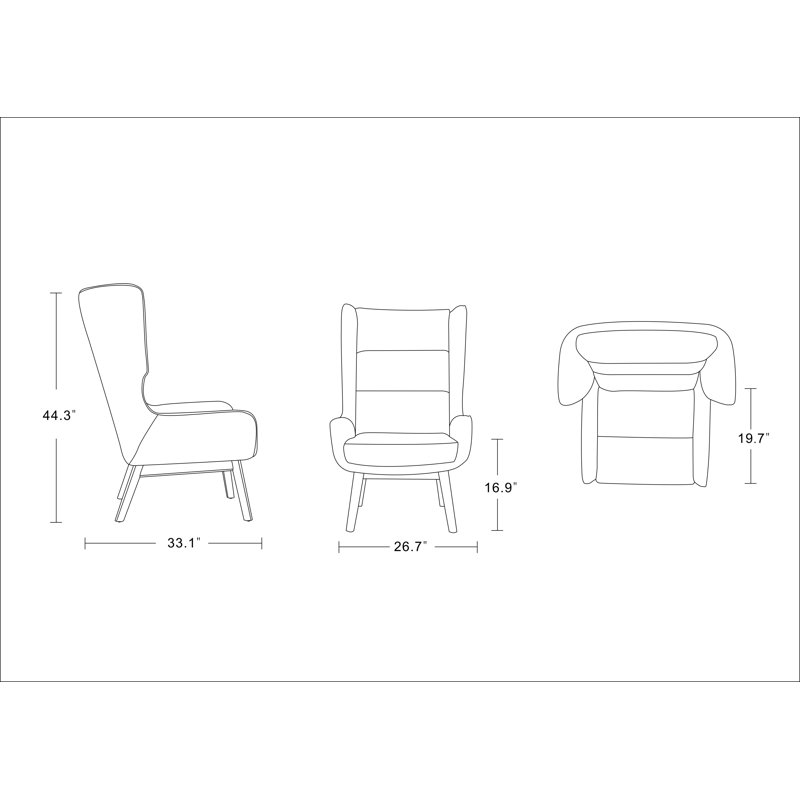 Corrigan Studio® Kinross Upholstered Wingback Chair & Reviews Wayfair